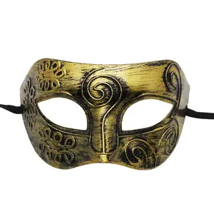 Cổ Điển Hy Lạp Roman Mặt nạ Halloween Masquerade Carnival Antique nửa mặt maskcarved Venetian mặt nạ Rome người đàn ông bên mặt nạ