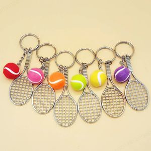 Llavero Creativo de Aleación con Forma de Pelota y Raqueta de Tenis, Bonito Regalo Promocional Publicitario para Actividades Deportivas, Venta al por Mayor - Product Image 1