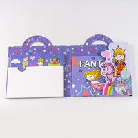 Ensemble d'autocollants et de pochoirs pour enfants personnalisés, livre de coloriage et outils de peinture, jouet interactif