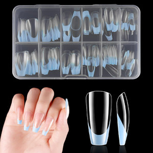 120 Uñas Postizas Francesas con Punta Blanca, ABS, Cobertura Total, Uñas de Gel Suave para Manicura Artística - Product Image 2