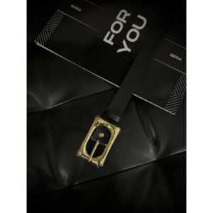 Cinturón Rectangular para Mujer Fiori con Hebilla Dorada, Estilo Casual, Hebilla de Aleación con Marco Cuadrado, Poliéster - Product Image 1