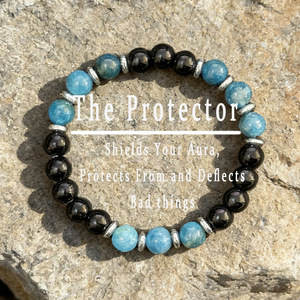 Pulsera de Labradorita y Amatista - Pulsera de Piedras Preciosas Curativas con Protección de Aura Unisex de Moda para Absorber la Negatividad, Ideal para Empáticos - Product Image 1