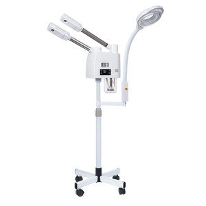 Vaporizador Facial Profesional 3 en 1 de ABS con Doble Pulverización Fría y Caliente, Lámpara LED de Aumento y Función de Hidratación para Uso en Salón - Product Image 4
