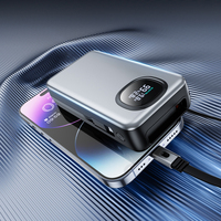 Banque d'alimentation WESDAR 20000mAh tendance à charge rapide 65W avec écran LED et câble de charge rétractable