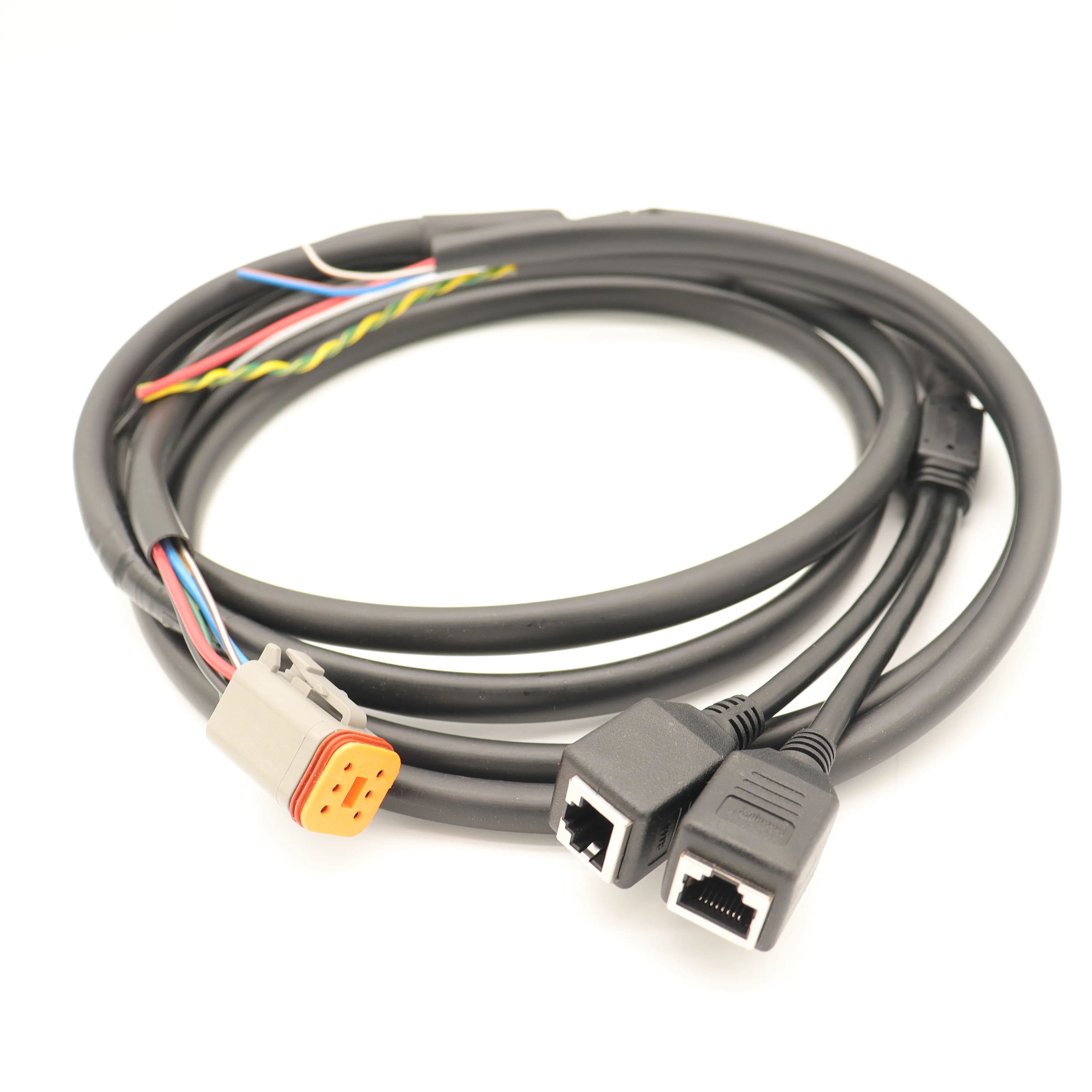 Hochwertiges kunden spezifisches Netzwerk-Ethernet 8 p8c 18 20 22 AWG-Buchse an 6-poliges Deutsch-DT06-6S-Anschluss kabel