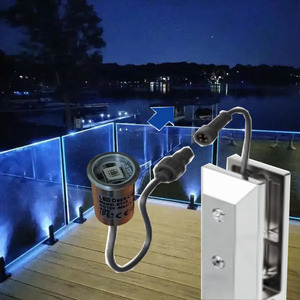 1.5W RVB encastré 12V garde-corps en verre lumières LED lumières de pont extérieur étanche pour marches escalier patio <span class=keywords><strong>piscine</strong></span> <span class=keywords><strong>Kit</strong></span> d'éclairage de pont - Product Image 4