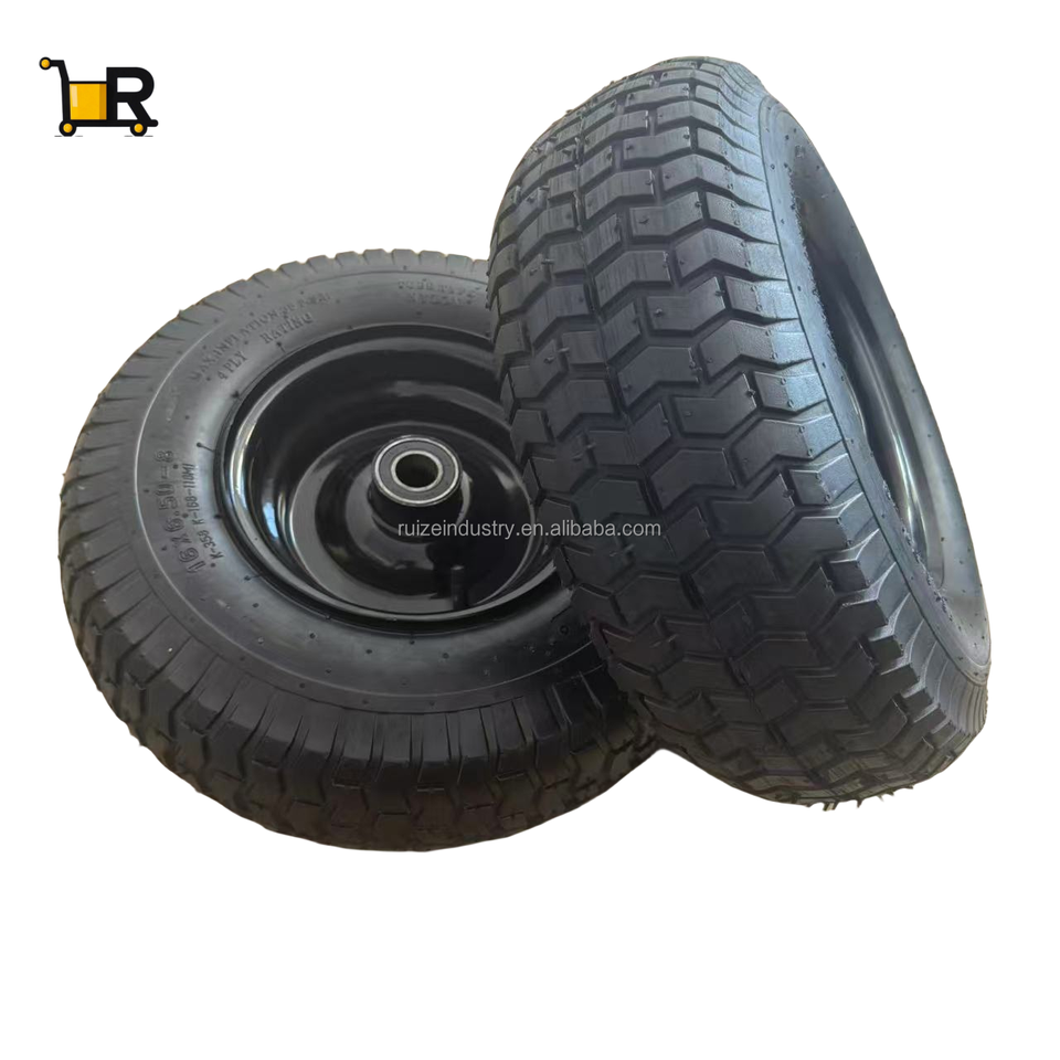 Pneumatic Wheel Tires 16x6.50-8 Rubber Wheel Online Support Metal Provided In Bulk Cn;ruize Black Ordinary Product