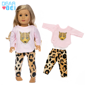 Pigiama Rosa Leopardato per Bambole da 18 Pollici e Bambole Born Doll da 43 Cm Dearbei Q-519 Accessori Giocattolo per Bambine - Product Image 3