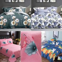 Draps de lit imprimés sur mesure anti-boulochage, fabriqués en Chine, pour le marché africain, vente en gros, ensemble de literie moderne