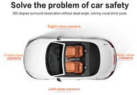 Cámara Panorámica 3D HD AHD1080p de 360 Grados, Cámara para Estacionamiento 2053, Asistente de Reversa para Vehículos, Sistema de Seguridad con Cámara Panorámica de 360 Grados