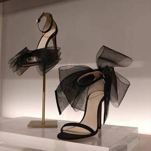 Open Toe Dropshipping Products New Sandales Talon Femme Big Bow <b>Shoes</b> Red Bow 2025 W0men High Heels - Product Image 5