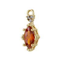 Vente en gros de breloques en forme d'œil de cheval plaqué or 18 ct pendentif losange en zircon cubique coloré CZ pour collier à faire soi-même fabrication de bijoux