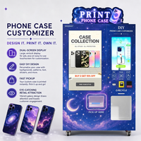 Nouvelle conception de distributeur automatique de coques de téléphone, distributeur automatique d'impression de coques de téléphone à double écran pour les zones de cinéma