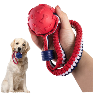 Yıkılmaz interaktif köpek topu oyuncak PVC ve naylon malzeme popüler agresif Chewers için kauçuk Pet çiğnemek oyuncak - Product Image 6