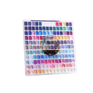 Giorgione Portable 150 Colors Watercolor <b>Paint</b> 24x24cm Canvas Small Grid Capacity Pearlescent Metallic for/ Art Painting - Product Image 1