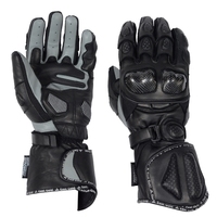 Gants de moto courts en cuir de vachette, compatibles écran tactile, unisexes, pour motocross, protection confortable pour la course sur route et le VTT