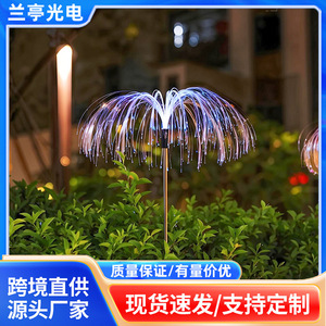 Luces Solares de Jardín LED con Fibra Óptica, Resistentes al Agua, Decoración para Caminos Exteriores, Patio y Jardín - Product Image 4