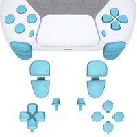 Boutons personnalisés Heaven Blue DIY pour manette PS5 BDM-030/040/050 : D-pad, R1 L1 R2 L2, gâchettes, Share, Options, boutons latéraux - Kit complet