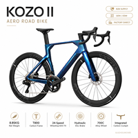 Vélo de route en fibre de carbone T800 700C Racing Wheeltop EDS TX 24 vitesses Frein à disque hydraulique Pneus 700x28C Roues en alliage
