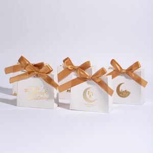 Eid Mubarak Theme <b>Favour</b> Gift Goodie Paper Ramadan Decoration Candy Boxes With Ribbon for Home Muslim <b>Party</b> - Product Image 2