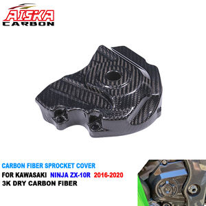 AISKA Protection de pignon avant 100 % fibre de carbone sèche 3K pour moto Kawasaki <span class=keywords><strong>Ninja</strong></span> ZX10R ZX-10R 2016-2020 - Product Image 1