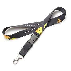 Free Sample No Minimum Order Custom Printed Lanyard Cheapest Long Neck Strap With ID Holder