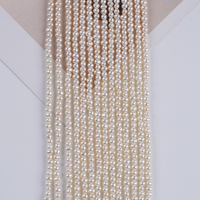Perles de culture d'eau douce naturelles blanches en forme de pomme de terre de 1,8-2 mm, 2-2,3 mm, 2,3-2,6 mm pour la fabrication de bijoux