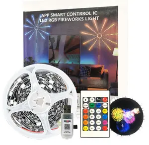 Bluetooth app led fireworks lamp 5050 RGB strip light set/kit rgb dream color led strip with connector