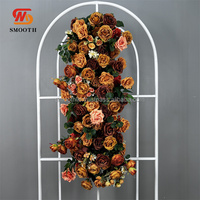 Guirlande de fleurs d'automne de luxe lisse de 4 pieds, 5 pieds, 6 pieds, 7 pieds, chemin de table de mariage d'automne, chemin de table de Thanksgiving, décoration