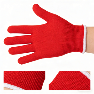 Guantes Antiguos Delgados <span class=keywords><strong>de</strong></span> Algodón Rojo Puro para Etiqueta, Joyería, Trabajo y <span class=keywords><strong>Seguro</strong></span> Laboral - Product Image 2