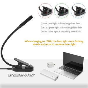 Lampe de bureau à clipser, lampe de lecture, ABS, 9 LED, rechargeable par USB, 3 couleurs, sans scintillement, col de cygne, avec coussinet antidérapant <span class=keywords><strong>pour</strong></span> l'étude et le bureau - Product Image 4