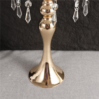 Support d'arrangement de fleurs en métal pour fête de mariage, décoration de la maison, centres de Table avec chaîne en cristal