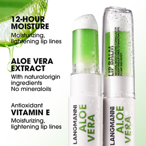 LANGMANNI Nouveau soin des lèvres <span class=keywords><strong>hydratant</strong></span> et <span class=keywords><strong>hydratant</strong></span> améliore la fissuration sèche <span class=keywords><strong>baume</strong></span> à lèvres rotatif à l'aloès imperméable - Product Image 2
