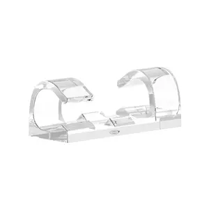 Organisateur de câble de bureau USB adhésif acrylique Transparent 3-5mm clips de câble auto-adhésifs