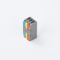 Bloc de bornes à connexion rapide 3P avec levier 250VAC 32A, conducteur en cuivre, matériaux en acier inoxydable et PC pour le câblage