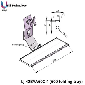 Lijiu 42bya60 mới hợp kim nhôm bạc màn hình đứng 90 độ cho Máy tính để bàn máy tính treo tường Hiển thị nút Hộp gấp - Product Image 4