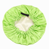 Bonnet de nuit en satin double couche, ajustable, en polyester, taille unique, réversible, à ouverture plate, en fausse soie, pour le soin des cheveux, vente en gros
