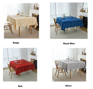 <span class=keywords><strong>Tovaglia</strong></span> quadrata jacquard impermeabile <span class=keywords><strong>antimacchia</strong></span> con motivo floreale, pesante, per cene/feste/matrimoni - Product Image 6