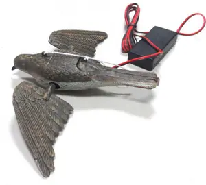 Umpan listrik luar ruangan simulasi bulu realistis burung umpan berburu mesin burung pemikat gagak