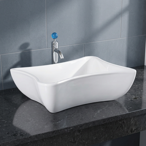 À vendre céramique blanc carré comptoir bassin porcelaine évier pour salle de bain cuisine salon - Product Image 6