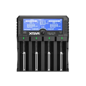 XTAR Dragon VP4L PLUS 3.6/3.7V Li-ion 1.2V NiMH AA AAA Analyzer & tester 26650 21700 14500 16340 18650 Battery Charger