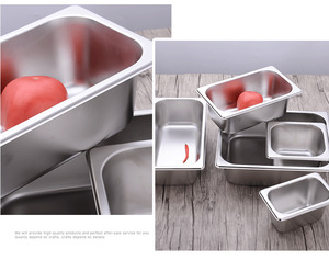 hospitalidad suministros fiables contenedor de almacenamiento de alimentos de acero inoxidable 201 GN grande GN Pan - Product Image 6
