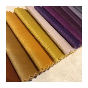 Factory Wholesale Home furnishing textiles 100% Polyester Holland Velvet Sofa Fabric Upholstery Factory Supplier