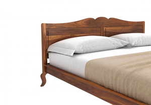 Lit monacal élégant sans rangement, taille Queen, structure en bois robuste, finition premium, design élégant, parfait pour les chambres modernes - Product Image 2