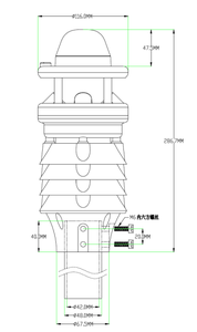 Capteur météo compact tout-en-un bibo XF1013 PM2.5 PM10 CO NO2 SO2 O3 H2S TVOC Température Humidité Vitesse et direction du vent - Product Image 6