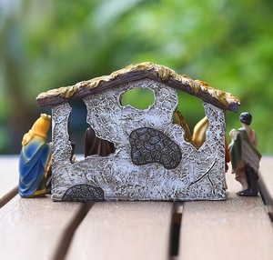 8.5cm cao giáng sinh máng cỏ cảnh thiết lập trang trí Hộp Quà Tặng Lễ Hội nhựa Quà Tặng thủ công qua biên giới Nhà cung cấp - Product Image 5