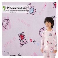Tissu interlock en polyester imprimé et teint pour pyjamas
