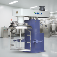 Disperseur à double arbre concentrique FARFLY FDT avec pompe moteur 15 kW pour liquides cosmétiques, produits chimiques, revêtements et peintures à haute productivité