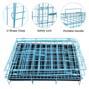 Cage pour chien moderne d'intérieur, petite et grande taille, sûre, en acier inoxydable, pliable, facile à assembler, écologique, toutes saisons - Product Image 2