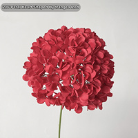 Bunga Hydrangea Buatan Bentuk Hati 216 Kelopak, Tangkai Bulat, untuk Dekorasi Vas Pernikahan (Grosir)